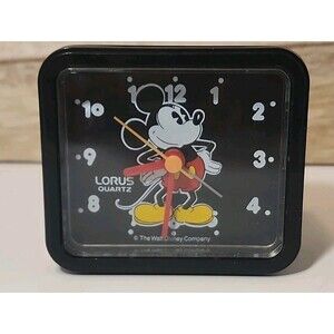 Disney Lorus Vintage Quartz Mickey Mouse Alarm Clock Working